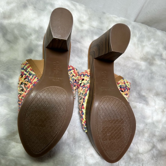New Jessica Simpson Shelbie Rainbow Crochet Platform Sandals Size 12 - Picture 5 of 5